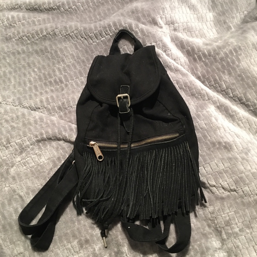 Mini fringe backpack